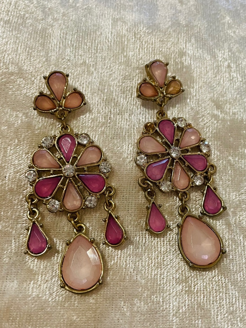 Pink Chandelier Earrings
